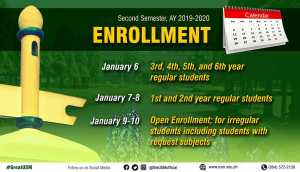 2nd Semester Enrolment SY 2019 - 2020