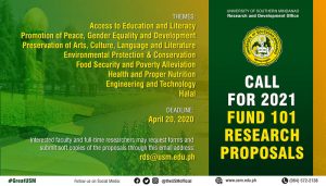 Call for 2021 Fund 101 Research Proposals @ USM Research and Development Office