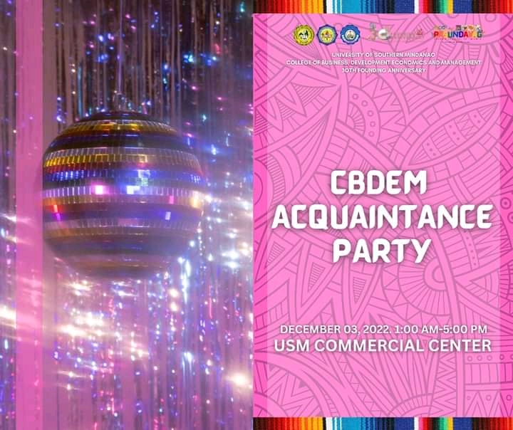 CBDEM AQUIANTANCE PARTY University Of Southern Mindanao