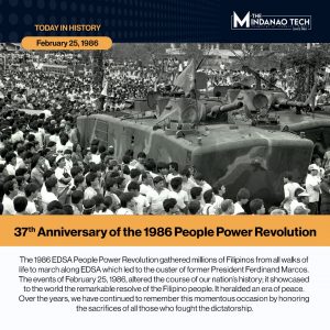 37th Anniversary of the 1986 People Power Revolution @ USM Main Campus Kabacan