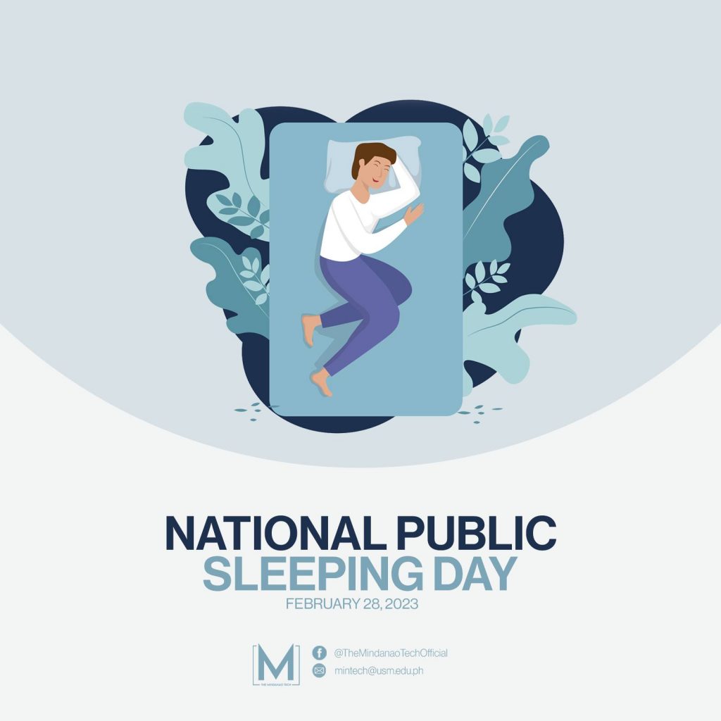 National Public Sleeping Day University of Southern Mindanao