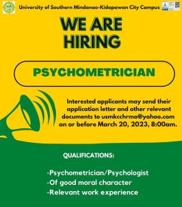 ARE HIRING PSYCHOMETRICIAN